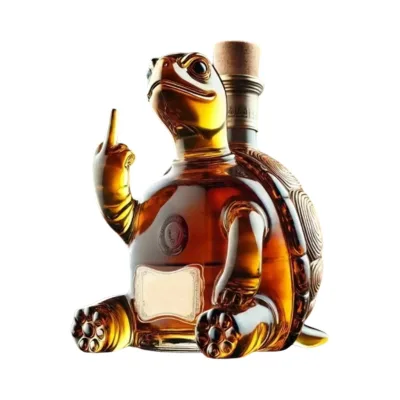 Premium Handmade 3D Turtle Glass Decanter Borosilicate Wine Carafe for Bar Gifts