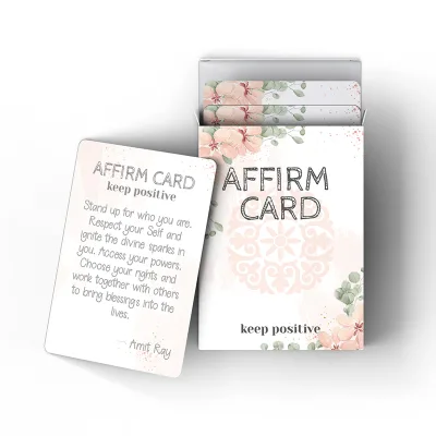 Custom Daily Manifestation Card Game Affirmation Cards Personalised Printed Paper for Set with Box