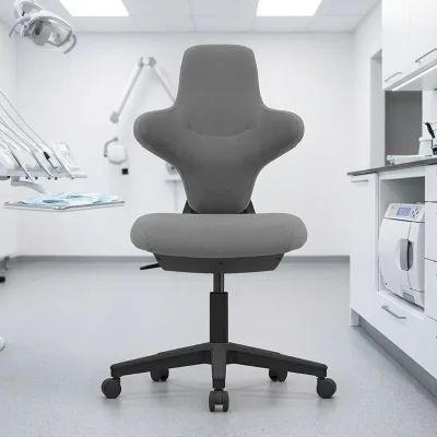 Professional Medical Laboratory Chair, Adjustable Height Armless Dental Stool, Swivel Task Chair