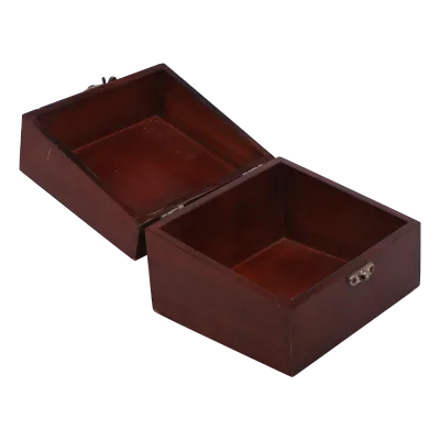 Handmade Small Wooden Storage Box with Custom Hinged Lid Gift Customizable Bin