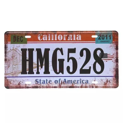 Customizable California License Plate Frame with Unique Designs, Fits All Vehicle Models