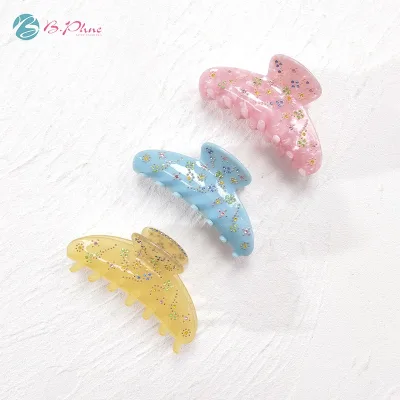 New Design Spring Candy Color Acrylic Large Women Customized Hair Claws