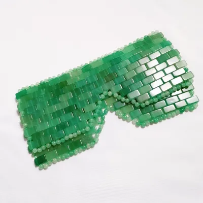 Huiying Green Aventurine Sleeping Eye Mask Custom Cooling Skin Cooling Face Relax