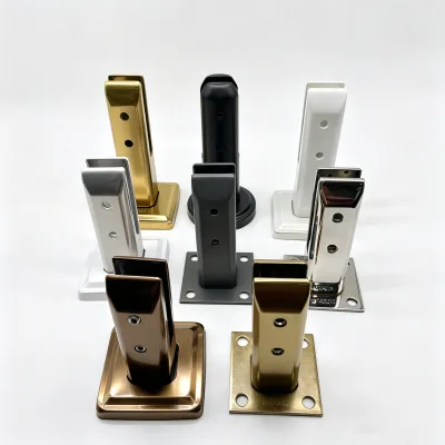 Household Heavy Duty Frameless Square Design Stainless Steel Glass Railing Clips for Floor Ceiling Swimming Pool Stair Railings