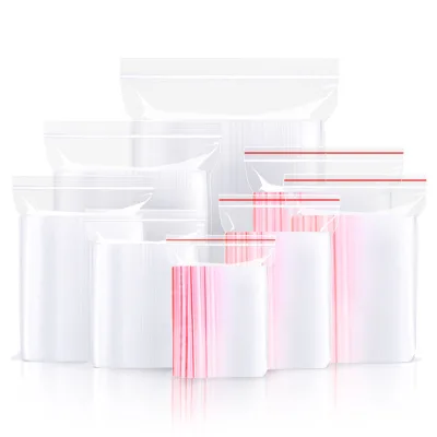 Factory Direct Sales Transparent clear Plastic Food Packaging Waterproof Ziplock Bone PE Bag