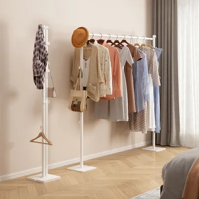 Simple Iron Modern Minimalist Floor-standing Clothes Rack Multi-functional Drying Pole Foldable Quilt-drying Rack Coat Stand