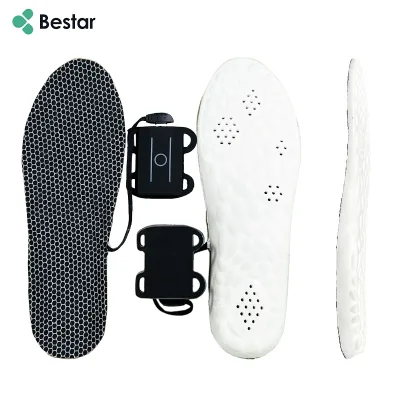 Heat Foot Warming Pad Shock Absorption Heel Thermal Type-C Rechargeable Electric Heating Insoles for Shoes