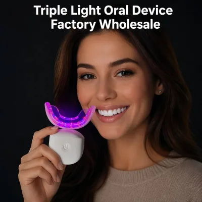 Professional Manufacturer Wholesale ODM Triple Wavelength Purple Red and NIR 32 LED Oral Led Light Device with USB-C 500mAh