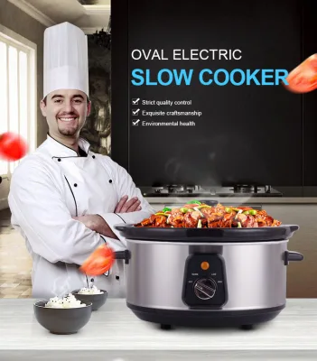 3.5QT Stainless Steel Mechanical Timer Control Electric Stew Slow Cooker Sous Vide