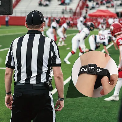 Football Referee Gear Nylon Football Numbered Wrist Down Indicator Football Yard Markers for Head Linesman Umpire Equipment