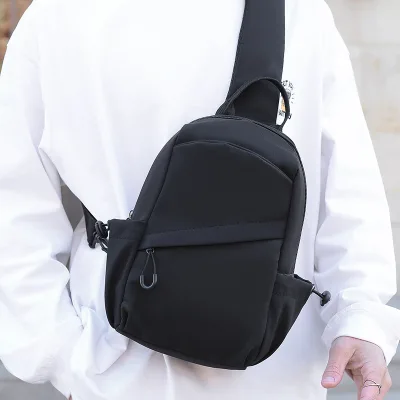 Casual Men's Nylon Chest Bag Minimalist Single-Shoulder Crossbody Multi-Functional Sports Trendy Messenger Bag