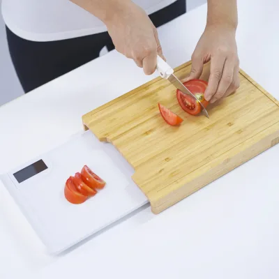 Electronic Eco Friendly Cutting Board All-in-one Bamboo Wood Kitchen Scale
