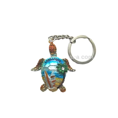 Souvenir Animal Polyresin Oem Turtle Keychain