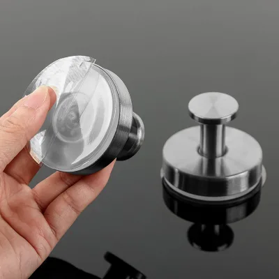 Stainless Steel Seamless Non-perforated Single Suction Cup Hook Vacuum Suction Kitchen Bathroom Clothes Towel Hook Modern