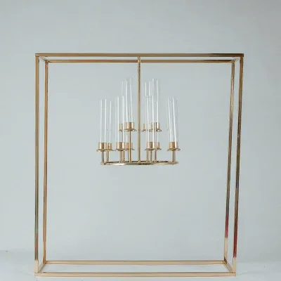 Iron Floor Candelabra 155cm Crystal LED Candle Holder Stand Wedding Aisle Stage Decor Yingsheng Brand