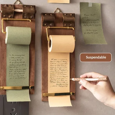 Memo Clipboard Can Be Hung Non-sticky Memo Paper Ins-style Wooden Memo Pad Blank Note-taking Notebook Model Blank