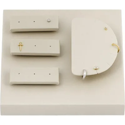 Moon Glow Leatherette 5-Piece Magnetic Earring Display Set