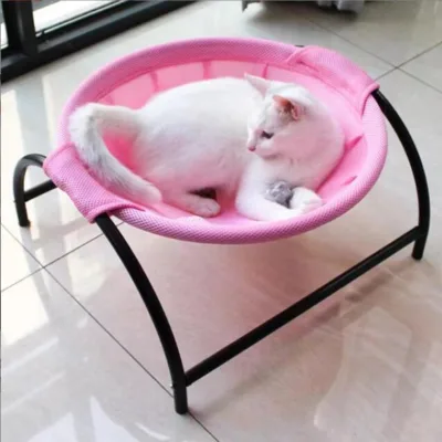 Factory Wholesale Hanging Iron Mesh Cloth Pet Hammock Cat Round Bed New Cat Hammock