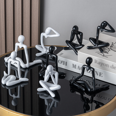 Niche Abstract Figures Thinkers Plastic Crafts Cute Art Decorative for the Living Room Bedroom