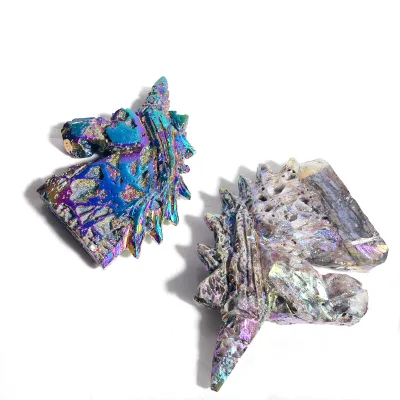Wholesale Bulk Natural Stone Aura Crystal Carving Aura Sphalerite Unicorn For Craft Gift