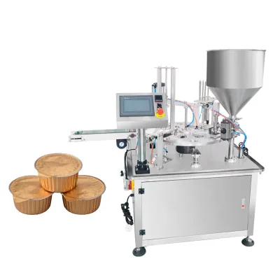 Multi-Function Automatic Pneumatic Rotary Salsa Cup Filling and Sealing Machine for Beverage with Cans/Bottles Packaging