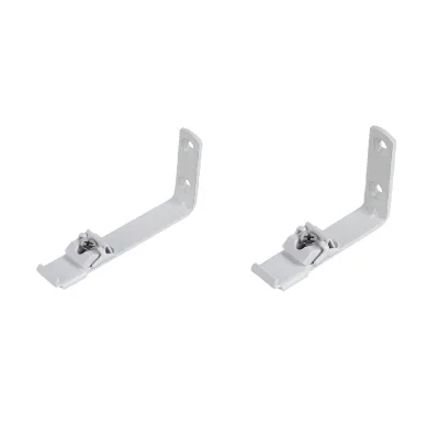 Factory Direct Iron L Shaped Curtain Track Wall Brackets Single & Double Wall Mount Hardware for Curtain Rails