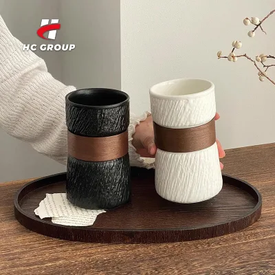 Exquisite Design Coffee Mug Whirlwind Pattern Heat Resistant Ceramic Tumbler Elegant Mugs Tea