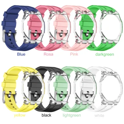 Replacement TPU Watch Strap Case for Swatch Royal POP Clear Band Cover for AP Royla POP SW011