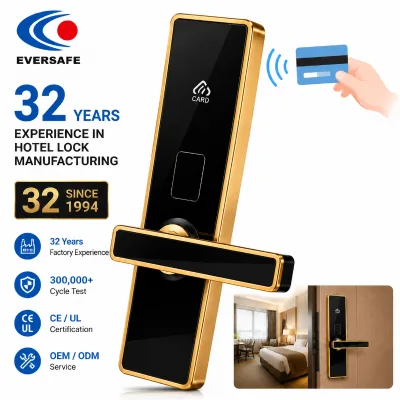 Factory Direct RFID Hotel Lock Steel Integrated Handle Heavy Duty Mortise Custom Reader Door Lock for Hotel Free Hotel Software
