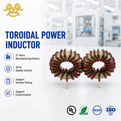 Toroidal Common Mode Choke Inductor 3mH 100A High Current Nanocrystalline Core for Class D Amplifier SMPS Solar Inverter RoHS