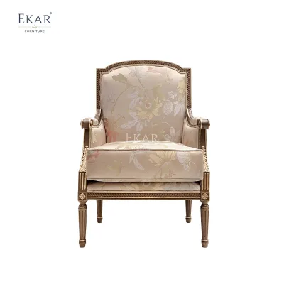 EKAR Vienna Luxury Accent Chair | American Style Floral Armchair | Classical Living Room Seating