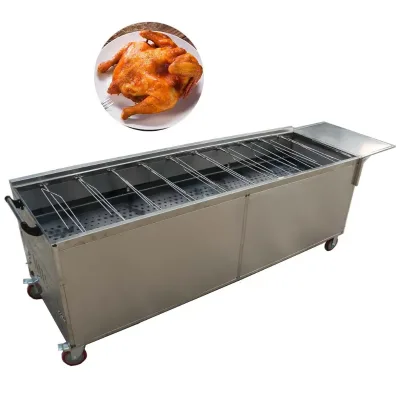 Electric Forks Rotate 30 Pieces Chicken Grill Machine HJ-KJL10 Charcoal Rotisserie Machine