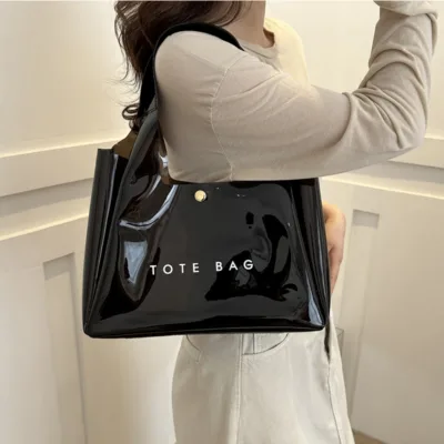 Colefa Ultra-popular Fashionable Bag Single Shoulder Women's Tote Bag Elegant Versatile Eelebrity PVC Transparent Style Handbag