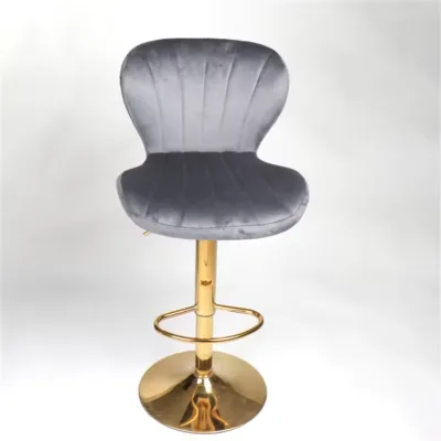 Velvet Bar Stool Modern Swivel Design with Height Adjustment Dining Living Room Chairs