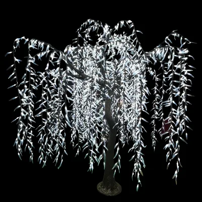 Outdoor Emulation 3m White Green Led Willow Tree Light for Holiday Decorate IP65 Rated