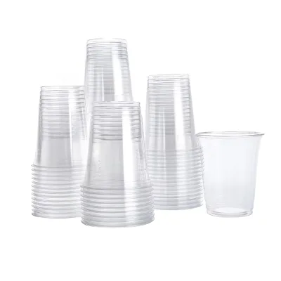 Jkai Wholesale Custom All Size PET Disposable Plastic Cups for Food Containers with Cover and Cold Drinks Cups with Lid