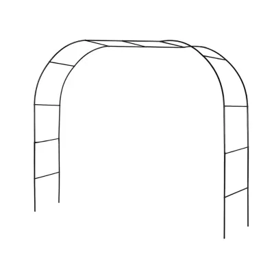 HUGELEAF Steel Backyard Garden Pergola Wide Arbor Decoration Outdoor Powder Coated Rose Arch for Various Climbing Plants