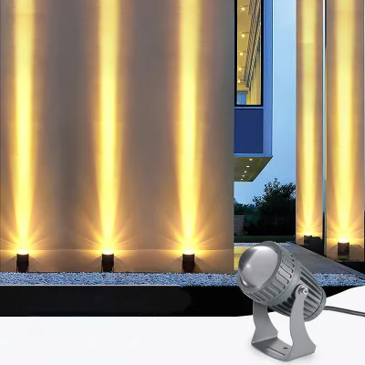 Narrow Beam High Brightness 10w Led Floodlight Waterproof RGB Cob Long Distance One Beam Light Garden Spotlight
