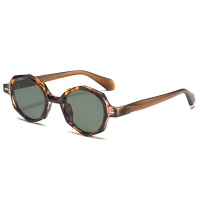 Fashionable Full Frame Sunglasses Irregular Color Matching Uv Protection Glasses