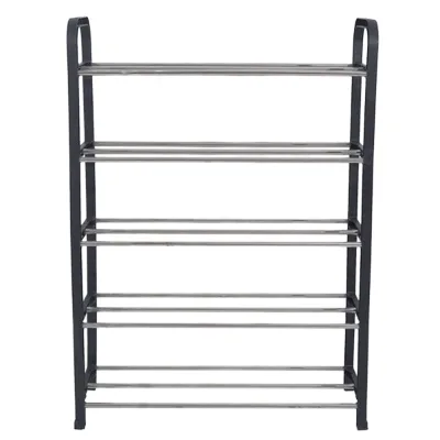 HCX Modern Convertible Freestanding Metal Iron Shoe Rack with 10 Layers Large Capacity for Home Office