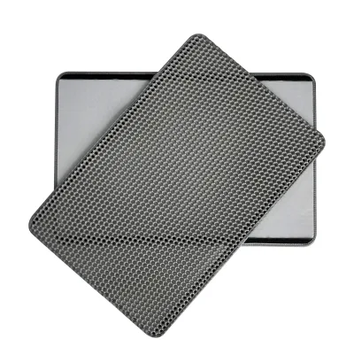 Double-Layer EVA Cat Litter Mat Non-Slip and Washable Sand Control Anti-Carry-Out Pet Accessory Litter Box Mat