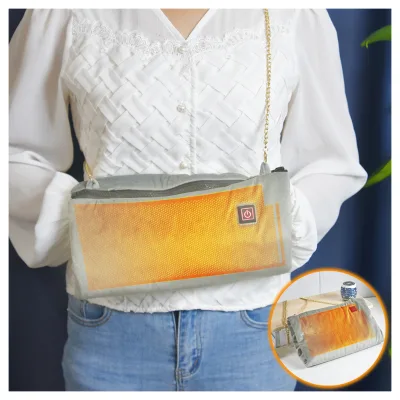 Multifunctional USB Heated Hand Warmer Crossbody Bag, 3-Level Temp Control, Portable Heating Pad for Winter