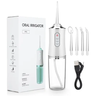 Direct Factory Electric Portable Oral Cleaning Water Flosser 4 Nozzles Special Straight Hair Scaler Water Jet Dental Irrigator