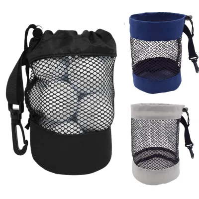 New Golf Balls Storage Bag Nylon Golf Ball Storage Mesh Bag with Single-sided Drawstring for Tennis and Golf Balls