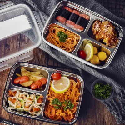 High-Capacity Stainless Steel Tiffin Vacuum Insulated Thermos for Adults for Picnics Bentos School Lunches Elegant Lunch Box