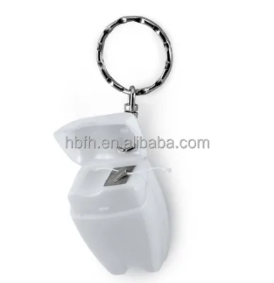 10-25m Tooth Shape Dental Floss Mint Silk Floss Waxed Nylon/PTFE Expanding Floss with Printing LOGO Dentist Promotion Gift