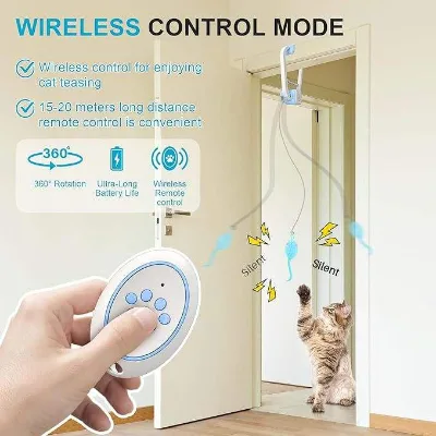 Creative Gift Toys Interactive Cat Toys for Indoor Cats Automatic Mouse Enrichment Toy Handheld Usb Rechargeable Safe Play