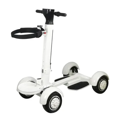 EB New Four-wheel Golf Electric Scooter Dual-drive Foldable Lightweight Adult Golf Course Sightseeing 30-50km Range NFC Switch