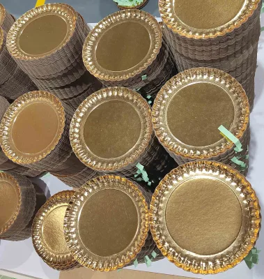 Disposable Round Rectangle PET Laminated Paperboard Paper Tray for Home Hotel Restaurant Party Wedding Use