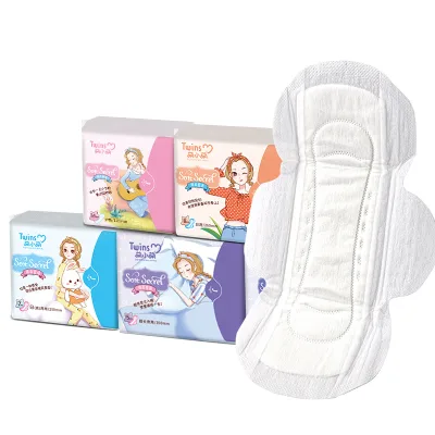 New Arrival Disposable Organic Cotton Pads Menstrual Sanitary Napkins Oem Plastic Packaging Bag for Sanitary Pads